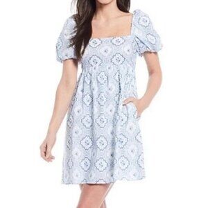 Antonio Melani Born on Fifth Camille Tile Print Babydoll Dress 26518